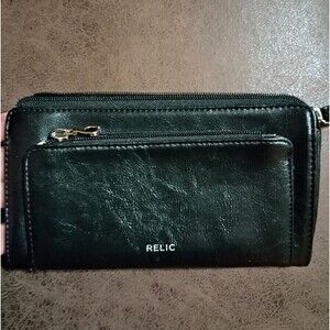 Relic black leather wallet